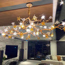 Axyaa Crystal Chandelier: Modern Art Branch Design for Living Room, Restaurant, Villa - Luxury Copper Decor