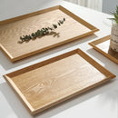 Axyaa Wooden Storage Tray Rectangular for Home, Fruit, Cake, Dessert, Coffee
