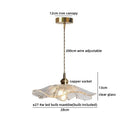 Axyaa Lotus Leaf LED Pendant Lamp: Nordic Modern Hanging Lights with Clear Glass Lampshade