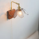 Axyaa Nordic LED Flower Wall Light - Glass Brass Indoor Decor