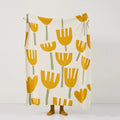 Axyaa Soft Orange Yellow Cotton Throw Blanket Home Sofa Couch Bed 50"x62"