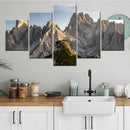 Axyaa Nature Landscape Poster Painting Set - Dolomite Mountains in Italy Art Print Home Decor