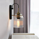 Axyaa Vintage LED Bathroom Mirror Light Glass Lampshade Retro Wall Sconce