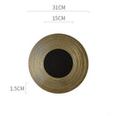 Axyaa Brushed Texture Ceramic Steak Pasta Sushi Dessert Plates for Molecular Cuisine