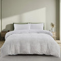 Axyaa Tufted Geometric Duvet Cover Set with Pillowcases - Lightweight Boho Bedding