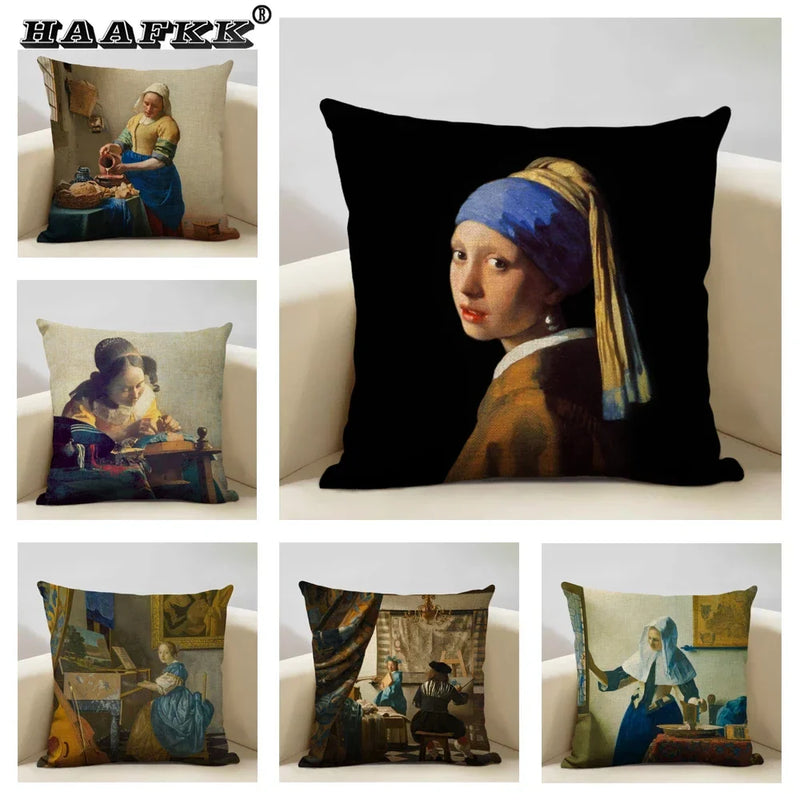 Elegant Axyaa 45x45cm Print Cushion Cover for Home, Hotel, Office Décor