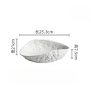 Axyaa High-End Ceramic Fish Soup Plate - Rock Pattern Shell Design