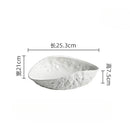 Axyaa Rock Pattern Shell Ceramic Steamed Fish Soup Plate -  High-end Tableware
