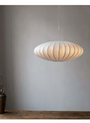 Axyaa Japanese Style Silk Chandelier Cream Pendant Lamps for Wabi-sabi Living and Dining Rooms