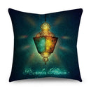 Nordic Eid Ramadan Moon Lantern Pillow Case 45x45cm by Axyaa