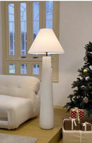 Axyaa Cream Nordic Art Mushroom Floor Lamp: Designer Fabric Lighting for Stylish Living Rooms