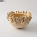 Axyaa Porous Edge Ceramic Vase, Desk Decoration, Flower Arrangement, Room Aesthetic Decor