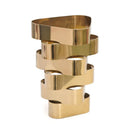 Axyaa Geometric Metal Vase for Creative Flower Arrangements