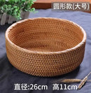 Axyaa Bamboo Woven Fruit Basket for Living Room and Kitchen Storage
