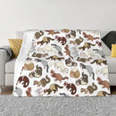 Axyaa Fuzzy Ferrets Blanket - Funny Cryptid Animal Pattern Throw Blanket