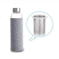 Axyaa Glass Tea Infuser Water Bottle 550ML with Nylon Cover, Sport Drinking Bottle