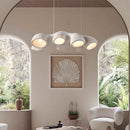 Axyaa Loft White Pendant Light Fixture for Living Room and Dining Room