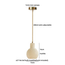 Axyaa White Marble Shade LED Pendant Light - Japanese Style Hanging Lamp