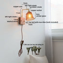 Axyaa White Pumpkin Glass LED Wall Lamp, Children's Living Room Interior Lighting