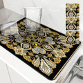 Axyaa Geometric Figure Paisley Kitchen Drying Mat