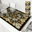 Axyaa Geometric Figure Paisley Kitchen Drying Mat
