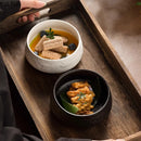 Axyaa Stone Patterned Ceramic Dessert Soup Noodle Bowl Set - Restaurant Tableware