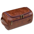 Axyaa Men's PU Leather Toiletry Bag: Personalized Travel Organizer for Groomsmen, Birthday, Bachelor Gift