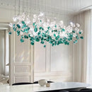Axyaa Modern Luxury Glass Stone Chandeliers Pendant Lights for Dining Room Art Decor
