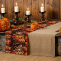 Axyaa Halloween Pumpkin Cat Table Runner for Dining and Wedding Decor