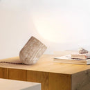 Axyaa Mid Century Cream Table Lamp LED Art Piece Luxe Room Lighting