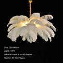Axyaa Nordic Feather Chandelier LED Pendant Lamp for Romantic Home Decor