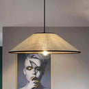 Circular Fabric Pendant Light for Home Decor - Axyaa Lighting