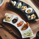 Axyaa Ceramic Seasoning Plate Set for Restaurant and Home - BBQ Dipping Dish