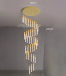 Axyaa Crystal Chandeliers & Indoor Lighting Fixtures: Modern Villa & Living Room Staircase Chandeliers