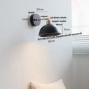 Axyaa Modern Nordic Wood Copper Wall Sconce Bedside Lamp