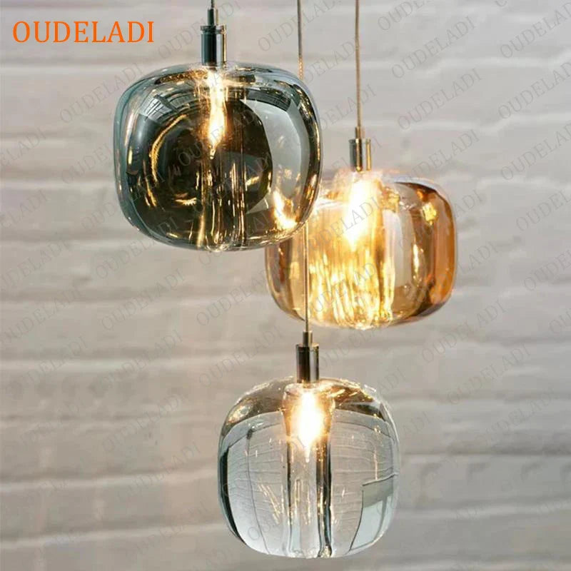 Axya Crystal Pendant Lights: Elegant Home Decor and Kitchen Island Illumination