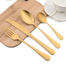 Axyaa Rainbow Stainless Steel Cutlery Set - 24 Piece Dinnerware Flatware Kit