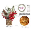 Axyaa Bark Barrel Tree Xmas Ornaments: Festive Desktop Decor for Home Photography Scenes