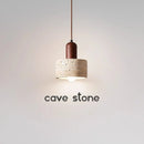 Axyaa Yellow Marble Stone LED Pendant Light for Dining, Kitchen, Bedside - Wabi Sabi Travertine