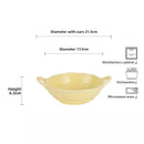Axyaa Ceramic Binaural Bowl, Matte Finish, Japanese Style, Soup Noodle Salad Tableware