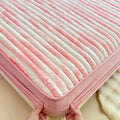 Axyaa Faux Rabbit Velvet Fitted Bed Sheet Single - High-Quality & Skin-Friendly Mattress Topper