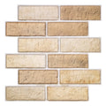 Axyaa Faux Brick Wall Panel Tile Sticker - Waterproof Peel and Stick Backsplash