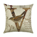 Axyaa Linen Pillowcase 45*45cm for Household Sofa Decor - Love Letter Series