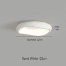 Axyaa Cream Nordic LED Ceiling Light for Modern Bedroom, Living Room & Corridors