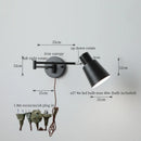 Axyaa Modern Black Iron LED Wall Sconce for Home Decor
