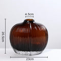 Axyaa Brown Glass Vase Hydroponic Flower Pot Modern Room Decor