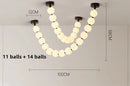 Axyaa White Ball LED Pendant Light Chandelier for Stylish Indoor Decor