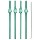 Axyaa Glass Straw Set: High Borosilicate, Reusable, Eco-Friendly with Clear Brush