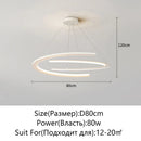 Axyaa LED Ceiling Chandelier - White/Black Modern Home Lighting for Living Room, Bedroom, Dining Room