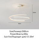 Axyaa LED Ceiling Chandelier White/Black Modern Home Lighting for Living Room & Bedroom